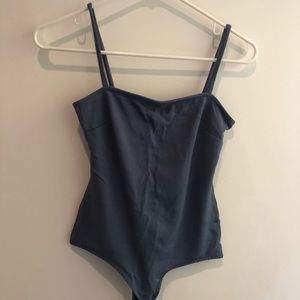 Free People Slate Blue Bodysuit Square Small